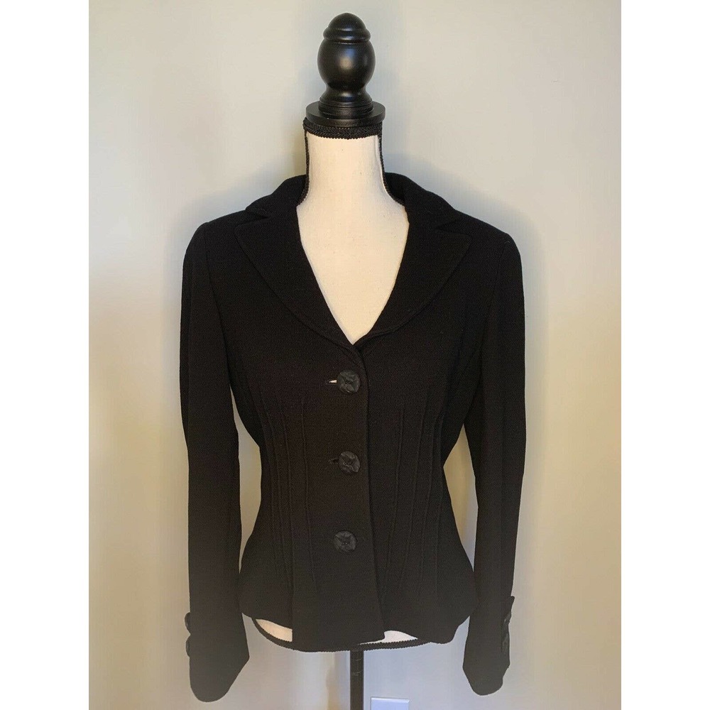 Etcetera Black Wool Jacket Career 8